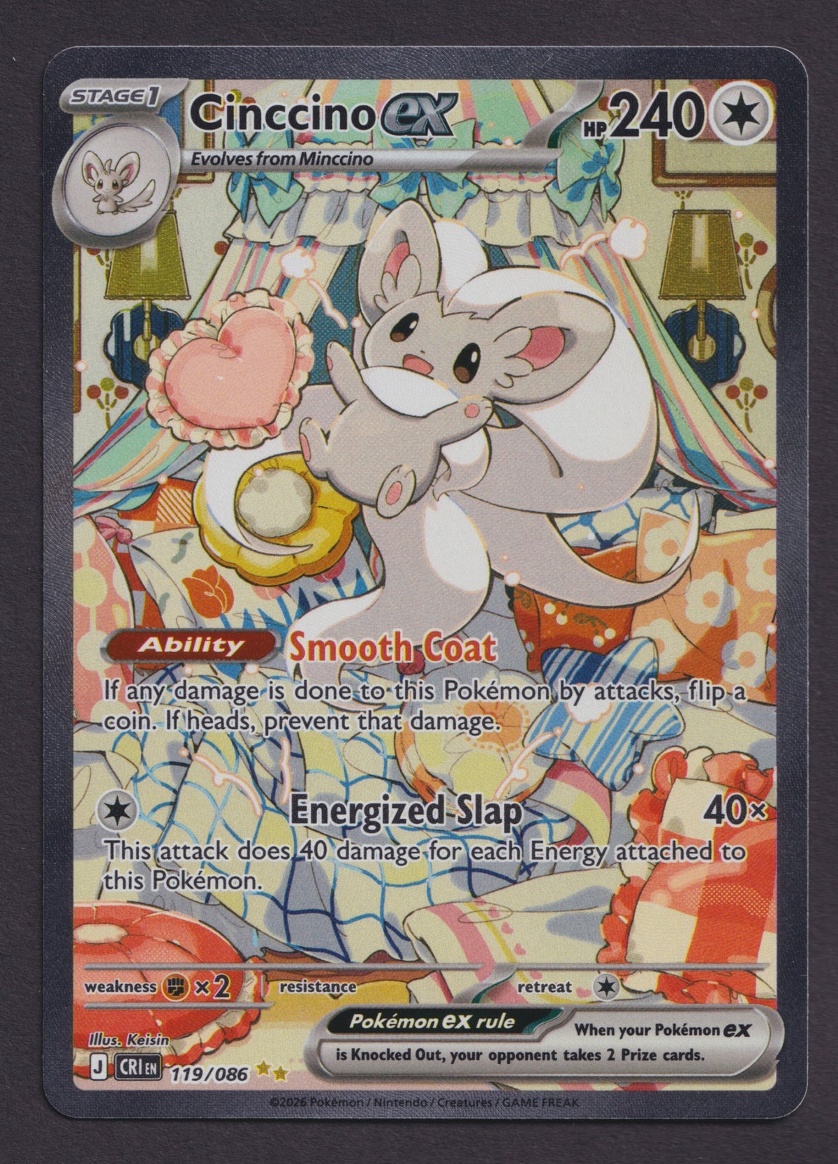 Cinccino ex 119/086 Chaos Rising front