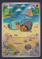 Dwebble 129/086 Black Bolt Illustration Rare Pokémon card front