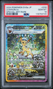 Leafeon ex 200/187 Terastal Festival ex PSA 10 front