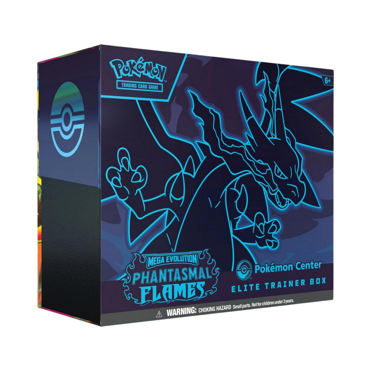 Phantasmal Flames Pokémon Center Elite Trainer Box featuring Mega Charizard X